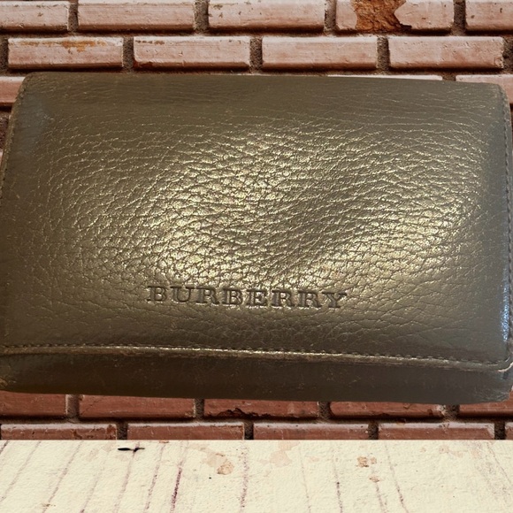 Burberry brown leather with Nova Check design compact wallet. Unisex - Picture 14 of 14